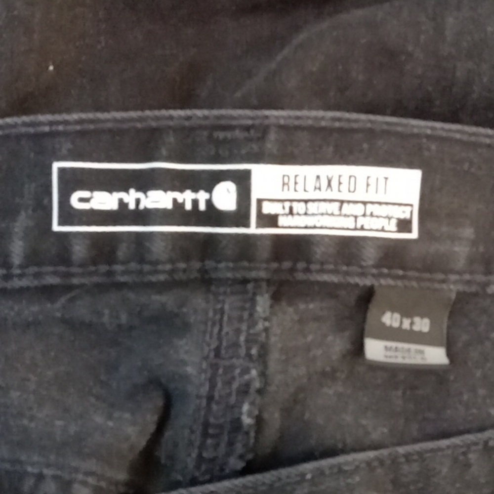 Carhartt Relaxed Fit Jeans Working Pants Men's Sz 40x30 Black EUC NICE! - Picture 7 of 12